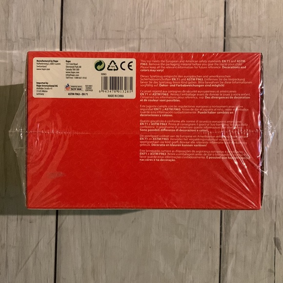 NIB Hape Early Explorer 12m+ Sky Flyer Orange Wooden Airplane ✈️ - Picture 8 of 8